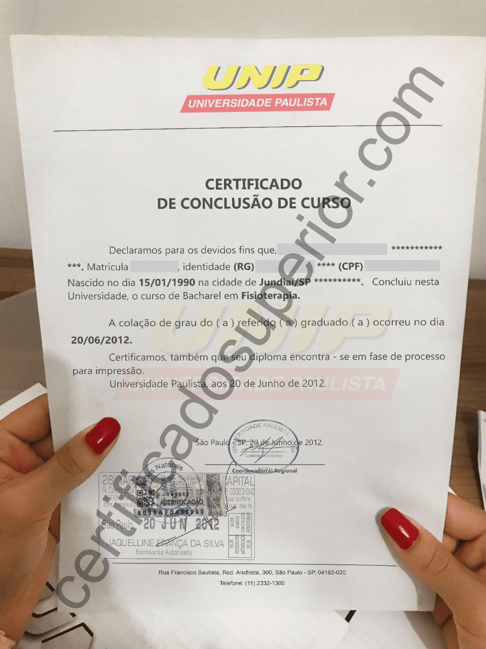 Comprar diploma Uninove